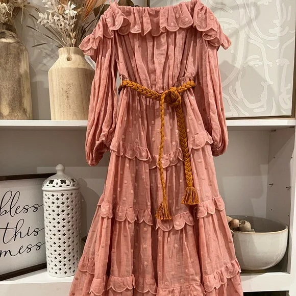 Zimmermann | Dresses | Zimmermann Mae Dot Midi Dress Size Au